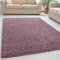 Giancasa Hochflor Teppich Wohnzimmer 120x170 cm Rosé - Flauschiger Shaggy in vielen Farben für mehr Gemütlichkeit in deinem Zuhause - Ideal für Flur und Schlafzimmer
