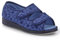 Pavers Strapped Memory Foam Slippers - Navy Size 6