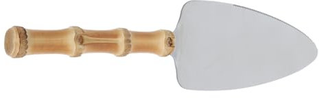 Alipis 1pezzi Paletta Da Taglio Per Torte Con Bordo Seghettato in Acciaio Inossidabile e Manico Giunto Di Bambù Multiuso Per Trasferimento Di Pizza Torta Pane e Bistecca in Cucina