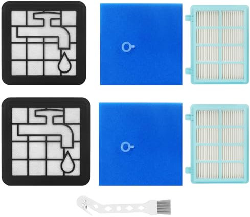 2 Stück Filter für Philips Power Pro Compact FC8010/01 FC9330 FC9331 FC9332 FC9333 FC9334 FC9555 FC9550