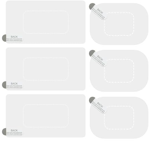 Windshield Mount Sticker, 6pcs Transparent Electrostatic Adhesive Film, Reusable Dash Cam Screen Mount Pads for Windshield, Car Recorder, GPS, Camera Installation Use 2.36 x 4.33 in