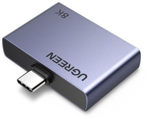 UGREEN USB C auf Displayport Adapter PD 100W 8K@60Hz 4K@240/144/120Hz HDR VRR USB-C Stecker DisplayPort Buchse Thunderbolt 4/5 DP 1.4 kompatibel mit iPhone 17 MacBook Pro Air M2 Mac mini M4 iPad