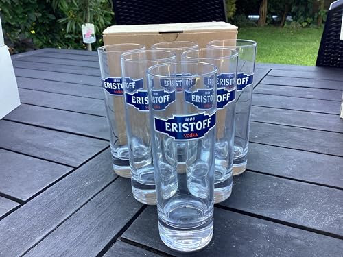 eristoff lot de 6 verre a vodka tube neuf