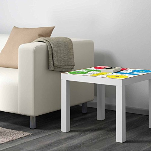 Persönlichen Individuelle Tisch Lack Klassische Spiel PARCHIS Maßnahmen 055 m x 055 m Vinyl Forex PVC 5 mm Polymethylmethacrylat fondeado weiß bedruckt Sticker Design Elegant 055 m x 055 m