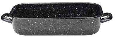 GSW Stahlwaren GmbH eckig Pfanne, schwarz, 26 x 6,5 cm, 2. Liter