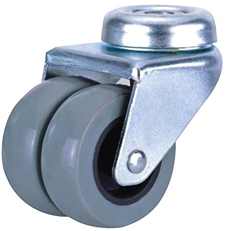 WOLFPACK LINEA PROFESIONAL - Rueda Doméstica Doble Poliamida Gris Pasante 50mm