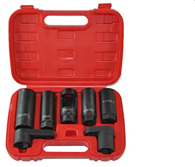 Set mit 7 Stecknüssen Lambda, 22 mm, Schlüssel für Auto, Sensor, Lambda