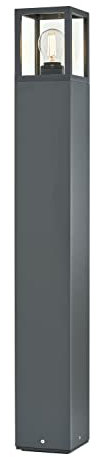 Lucande Wegeleuchte/Pollerleuchte, spritzwassergeschützt IP54 Aussenleuchte 90 cm 1x E27 max. 15W ohne Leuchtmittel Außenleuchte Garten Hof