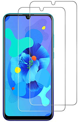 HUSHER [2 Pack Screen Protector for Huawei P Smart 2019, Tempered Glass 2.5D [Crystal Clear] [9H Hardness] [Easy Installation] [Bubble Free] [Anti-Scratch] [Anti-Oil]