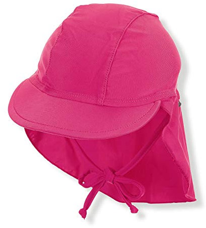 Sterntaler Mädchen Schirmmütze mit Nackenschutz, UV-Schutz 50+, Alter: 6 - 9 Monate, Größe: 45, Farbe: Magenta