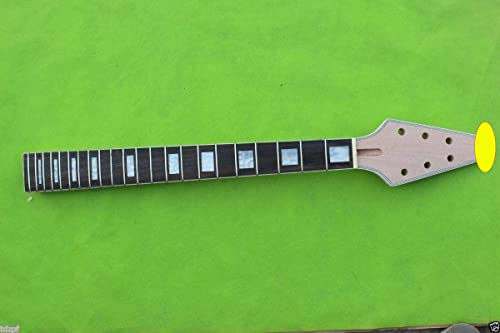 Yinfente E-Gitarrenhals, 22 Bünde, 64,8 cm, Gitarrenersatz, Mahagoni, Palisander, Griffbrett-Block-Einlage für DIY-Gitarrenhälse