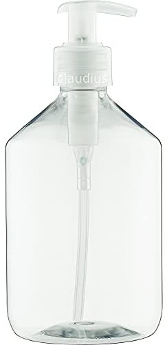 Flasche 500 ml HDPE Clear 28 mit transparenter Pumpe - 10 Stück - leer - nachfüllbar - Nr.10