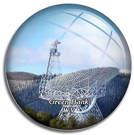Kühlschrankmagnet Green Bank Observatory West Virginia USA Amerika Glasmagnete für Kühlschrank Souvenirs Niedlicher Kristallmagnet Dekor für Whiteboard Büro Zuhause Geschenk