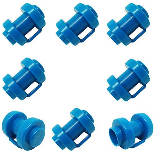 Keweni Set 8 Stück Trampolin Kappen Pfostenkappen für die Netzstangen des Trampolins Ø 25 MM, Besonders Robust Wetterbeständig Abschlusskappen Kappen Sicherheitsnetz Ersatzteil (Blue)