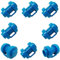 Keweni Set 8 Stück Trampolin Kappen Pfostenkappen für die Netzstangen des Trampolins Ø 25 MM, Besonders Robust Wetterbeständig Abschlusskappen Kappen Sicherheitsnetz Ersatzteil (Blue)