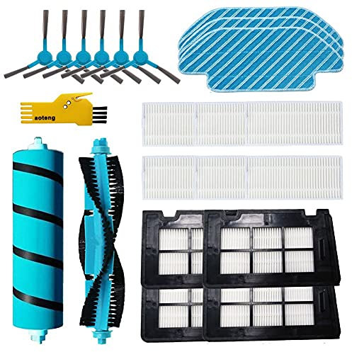 aotengou Kit de accesorios de repuesto para Cecotec Conga 7090 IA 6090 Ultra 6490 5490 5090 Robot aspirador 21 paquetes de cepillo principal, filtro, cepillo lateral y paño de fregona