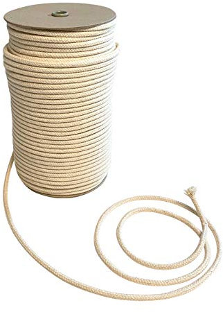 Corde Macramé Couleur Naturelle - 6 mm x 100 Mètres - Rouleau Super Long - Fil Macramé Ficelle Cordelette, Macrame Corde pour Tricotage, Travaux Artisanaux, Décoration, Rideaux