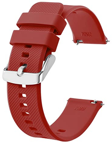 BISONSTRAP Uhrenarmband 18mm 19mm 20mm 21mm 22mm, Silikon Uhrenarmbänder mit Schnellverschluss für Männer Frauen