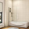 AICA écran de baignoire 70x130cm pare-baignoire fixé en 5mm verre anticalcaire