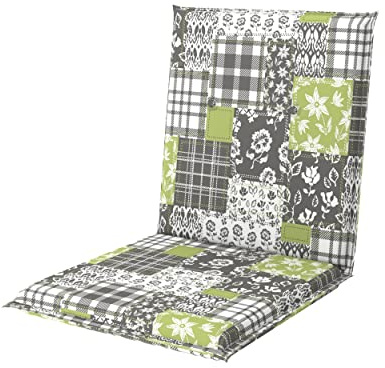 Doppler / Niederlehner Living/Gartenstuhlauflage/Niederlehner/Blumen Kariert/ca. 100 x 48 x 6 cm