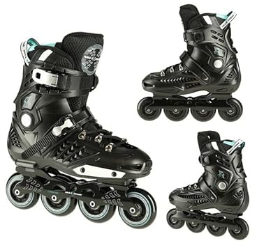 Nils Extreme Inliner für Herren und Damen - Inline Skates - ABEC9 Kugellager - Inliner Erwachsene - 85A Rollen - Rollerskates 43 - Schwarz - NA20001