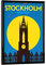 artboxONE Poster mit schwarzem Rahmen 18x13 cm Städte Retro Stockholm Sweden - Bild Retro Poster Retro