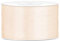 25 Meter Satinband Creme 50mm Schleifenband Satin Band Geschenkband Dekoband Stuhlband Hochzeit Stuhlschärpe Tischdeko Eröffnung Band Schleife Creme