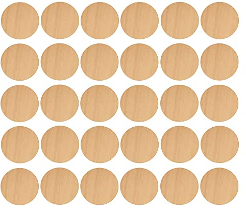 cyclingcolors 30x Abdeckkappen Selbstklebend 20 mm Schrank Regal Bohrloch Abdeckung zum kleben schutzkappen, Birke