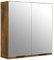vidaXL Bad Spiegelschrank, Wandschrank für Badezimmer, Badschrank mit viel Stauraum, Badezimmermöbel Badmöbel Hängeschrank, Räuchereiche