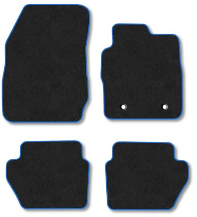 Fits Ford Ecosport (2012-2023) Carpet Car Mats | Blue Edge Trim Tailored Fit Floor Mats Full Coverage Protection Accessories Easy Clean Anti Slip Made in the UK