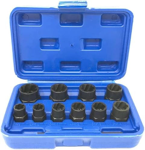Kovalmax® Set 10 bussole estrattori dadi e bulloni danneggiati bussola alte estrattore