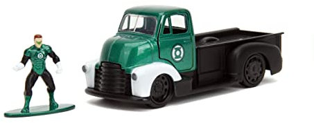 DC Comics 1:32 1952 Chevrolet COE Pickup auto fundido y figura de linterna verde de 1.65 pulgadas, juguetes para ni os y adultos