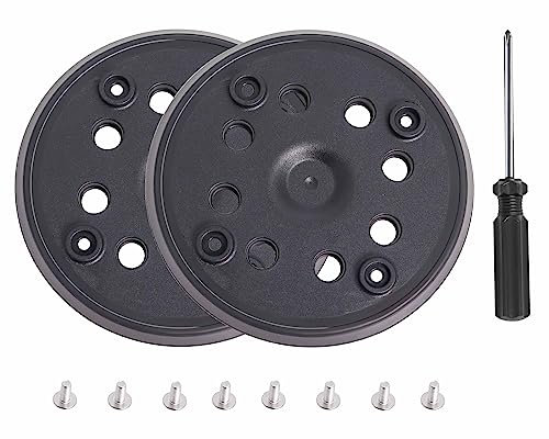 Plato de Lija 125mm con Hook y Loop Compatible con Bosch PEX 270 A/PEX 270 AE Lijadora Excéntrica con Destornillador por Poweka (2 Piezas)