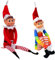 HUAWELL 2 Stück Weihnachtselfen Plüschtier Neuheit Lange Bendy Naughty Boy Weihnachtselfen Puppe Geschenk für Kinder Weihnachtstag Frohes Neues Jahr 30,5 cm