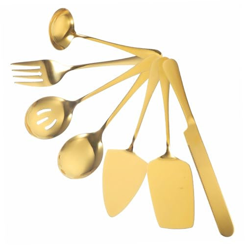 PRETYZOOM Set Di Posate in Acciaio Inossidabile Da 7 Pezzi Per Torte Per Uso Quotidiano Buffet E Feste