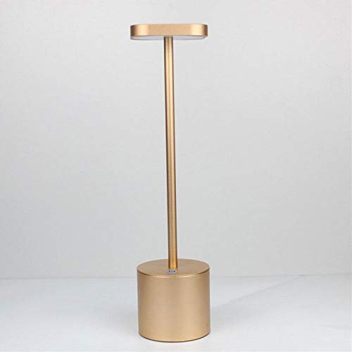 Tetera LED 2 modos lámpara de escritorio ajustable protección ocular luz nocturna atenuador USB recargable lámpara de mesa de lectura (color: dorado)