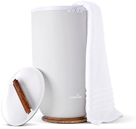 Live Fine Towel Warmer | Large Bucket Style Luxury Heater, Adjustable Timer, Auto Shut-Off | Fits Up to Two 40” x 70” Oversized Towels