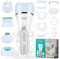 Epilator for Women, Electric Razor for Women, 6-in-1 Cordless Razor Kit with 2 Speeds, Electric Hair Remover for Face Legs Arms Armpit Bikini, IPX7 Waterproof USB Rechargeable Wet Dry