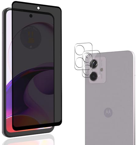 Jewloofa Protector Pantalla para Motorola Moto G14, 2 Piezas Protector de Lente cámara y 1 Piezas Privacidad película protectora, Anti-Espía Protector Pantalla para Moto G14