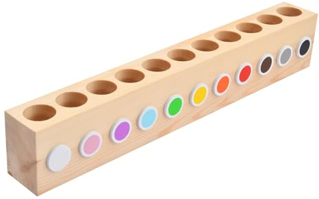PTJJXA Pot à Crayon en Bois Vintage, Organiseur en Bambou pour Fournitures Artistiques, Porte-Stylo en Bambou, Organiseur Bureau Bambou Boîte pour Crayons de Couleur, Pinceaux,avec 11 Compartiments