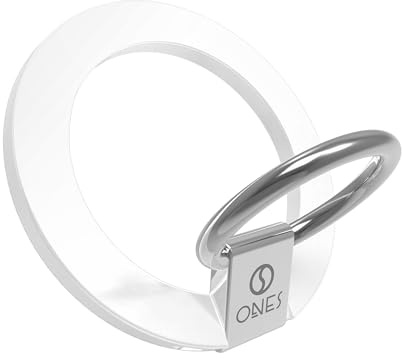 ONES Magnetischer Griff und Ständer [360° Drehung einstellbar] [Stabil und langlebig] [Dünn und leicht] Magnetische Ringhalterung für iPhone, Samsung Galaxy, Sony Xperia,Weiß