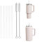 Straws for Stanley 30oz 40oz and 64oz Tumbler, Replacement Clear Straws for Stanley 40oz Adventure Quencher Tumbler, Plus 12inch Extra Long Straw Cleaner Brush for Stanley Mug