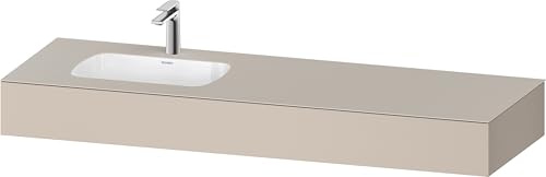 Duravit Qatego Einbauwaschtisch mit Konsole, 1600x550x170mm, Becken links, QA4693083830000, Farbe: taupe supermatt