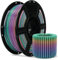 FLASHFORGE 3D Drucker Elastic/TPU95A Filament 1.75mm, hohe Elastizität & Haltbarkeit für weiche Prototypen, Wearables & Funktionsteile, 1kg Spule, 95A Soft 3D Drucker Filament (Regenbogen-Bonbon)