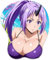 EMMERSONIA Tapis de souris haut de gamme avec repose-poignet en gel souple Manga Manga Gaming Boob Pad (Shion) – Violet