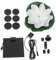 Sosoport 1 Satz Solarbrunnen solar gartenbrunnen Teichbrunnen Solarbetriebene Fontäne Schwimmende Lotusblume Gartenfontäne schwimmender Lotusbrunnen Solarbetriebener Brunnen laminieren Weiß
