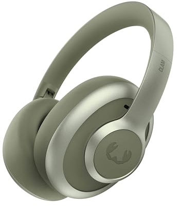 Fresh 'n Rebel Clam Ace 2, ANC-Kopfhörer, Hybrid Active Noise Cancelling, Ambient-Sound-Modus, Multipoint-Bluetooth, Faltbar, Schnellladefunktion, 60 Std. ANC / 100 Std. Wiedergabe (Dried Green)