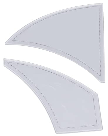 Omabeta Acryl-Nählineal, Gedrehtes Windrad, Schablonenlineal für Kreative Designer, 30,5 Cm und 35,6 Cm, für Heimwerker