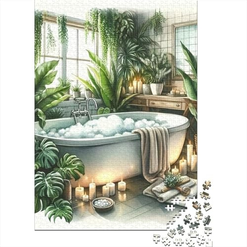 Puzzle de Baignoire Confortable en Carton Premium 1000 pièces - Spa - Jeu de société pour Adultes et Enfants pour se détendre et créer Un Moment de Plaisir - 38 x 26 cm / 1000 pièces