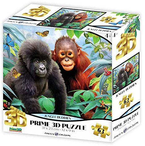 Howard Robinson hr13564 Super 3D Jungle Buddies Puzzle (63-Piece)